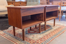 Load image into Gallery viewer, Vintage Teak Bedside Tables Pair with Drawers
