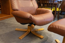 Load image into Gallery viewer, Vintage Reupholstered Lounge Chair and Ottoman
