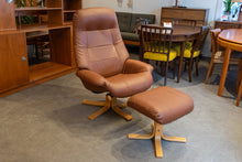 Load image into Gallery viewer, Vintage Reupholstered Lounge Chair and Ottoman
