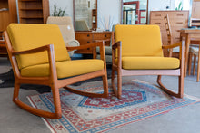 Load image into Gallery viewer, Pair of Vintage France and Son Teak Rocking Chairs
