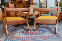 Load image into Gallery viewer, Pair of Vintage France and Son Teak Rocking Chairs
