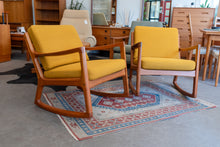 Load image into Gallery viewer, Pair of Vintage France and Son Teak Rocking Chairs
