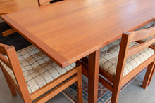 Load image into Gallery viewer, Vintage Teak Dining Table with Two Leaves
