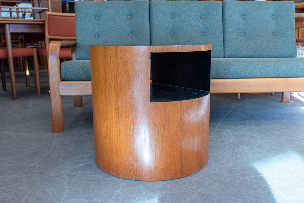Vintage RS Associates Teak Drum Side Table