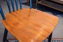 Load image into Gallery viewer, Vintage Swedish Teak and Black Dining Chairs - Set of Four

