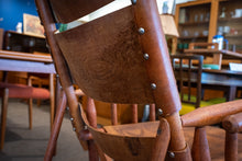 Load image into Gallery viewer, Vintage Wood and Leather Rocking Chair
