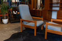 Load image into Gallery viewer, Vintage Domino Mobler Teak Lounge Chair with Grey Upholstery
