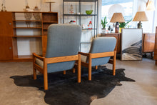 Load image into Gallery viewer, Vintage Domino Mobler Teak Lounge Chair with Grey Upholstery

