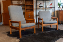 Load image into Gallery viewer, Vintage Domino Mobler Teak Lounge Chair with Grey Upholstery
