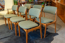 Load image into Gallery viewer, Reupholstered Vintage Erik Buch Model 49 Dining Chairs - Set of Six
