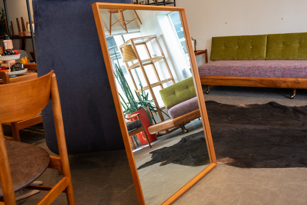 Vintage Teak Framed Mirror