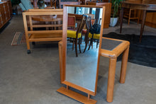 Load image into Gallery viewer, Vintage Teak Entryway Mirror with Shelf
