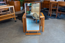 Load image into Gallery viewer, Vintage Teak Entryway Mirror with Shelf
