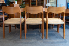 Load image into Gallery viewer, Vintage Neils Møller Model 71 Dining Chairs - set of Six
