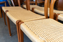 Load image into Gallery viewer, Vintage Neils Møller Model 71 Dining Chairs - set of Six
