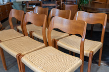Load image into Gallery viewer, Vintage Neils Møller Model 71 Dining Chairs - set of Six
