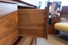 Load image into Gallery viewer, Vintage Walnut Six Drawer Dresser
