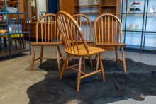 Load image into Gallery viewer, Vintage Solid Teak Spindle Dining Chairs - Set of Four
