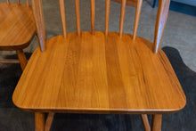 Load image into Gallery viewer, Vintage Solid Teak Spindle Dining Chairs - Set of Four
