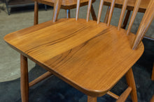 Load image into Gallery viewer, Vintage Solid Teak Spindle Dining Chairs - Set of Four
