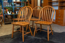 Load image into Gallery viewer, Vintage Solid Teak Spindle Dining Chairs - Set of Four
