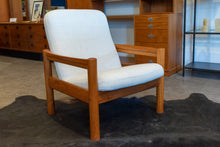 Load image into Gallery viewer, Vintage Domino Mobler Teak Lounge Chair with Off White Upholstery - One Available
