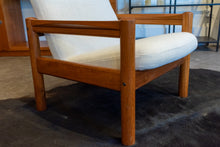 Load image into Gallery viewer, Vintage Domino Mobler Teak Lounge Chair with Off White Upholstery - One Available
