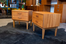 Load image into Gallery viewer, Restored Vintage Teak Side Table Pair
