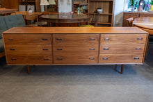Load image into Gallery viewer, Restored Vintage Teak Nine Drawer Dresser
