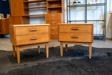 Load image into Gallery viewer, Restored Vintage Teak Side Table Pair
