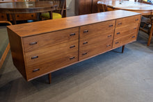Load image into Gallery viewer, Restored Vintage Teak Nine Drawer Dresser
