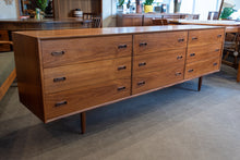 Load image into Gallery viewer, Restored Vintage Teak Nine Drawer Dresser
