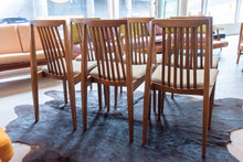 Load image into Gallery viewer, Vintage Walnut Dining Chairs by Honderich - Set of Six
