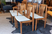 Load image into Gallery viewer, Vintage Walnut Dining Chairs by Honderich - Set of Six

