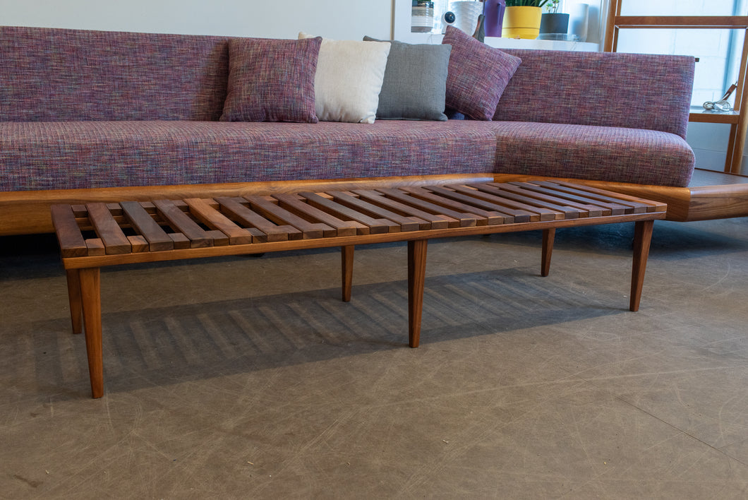 Restored Walnut Bench/Low Coffee Table