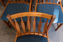 Load image into Gallery viewer, Restored Teak Dining Chairs with Upholstered Seats - Set of Six
