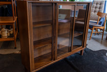 Load image into Gallery viewer, Vintage Walnut Display Cabinet on Custom Base
