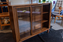 Load image into Gallery viewer, Vintage Walnut Display Cabinet on Custom Base
