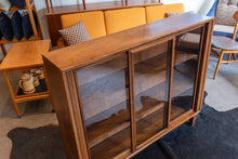 Load image into Gallery viewer, Vintage Walnut Display Cabinet on Custom Base
