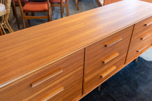 Load image into Gallery viewer, Restored Vintage Teak Nine Drawer Dresser
