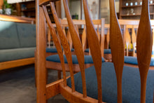 Load image into Gallery viewer, Restored Teak Dining Chairs with Upholstered Seats - Set of Six
