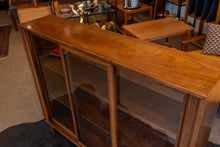 Load image into Gallery viewer, Vintage Walnut Display Cabinet on Custom Base
