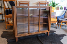 Load image into Gallery viewer, Vintage Walnut Display Cabinet on Custom Base
