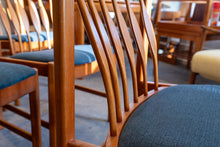 Load image into Gallery viewer, Restored Teak Dining Chairs with Upholstered Seats - Set of Six
