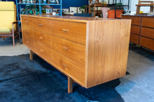 Load image into Gallery viewer, Restored Vintage Teak Nine Drawer Dresser
