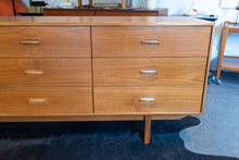 Load image into Gallery viewer, Restored Vintage Teak Nine Drawer Dresser
