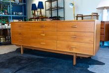 Load image into Gallery viewer, Restored Vintage Teak Nine Drawer Dresser
