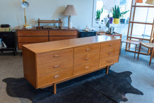 Load image into Gallery viewer, Restored Vintage Teak Nine Drawer Dresser
