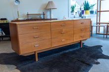 Load image into Gallery viewer, Restored Vintage Teak Nine Drawer Dresser
