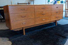 Load image into Gallery viewer, Restored Vintage Teak Nine Drawer Dresser
